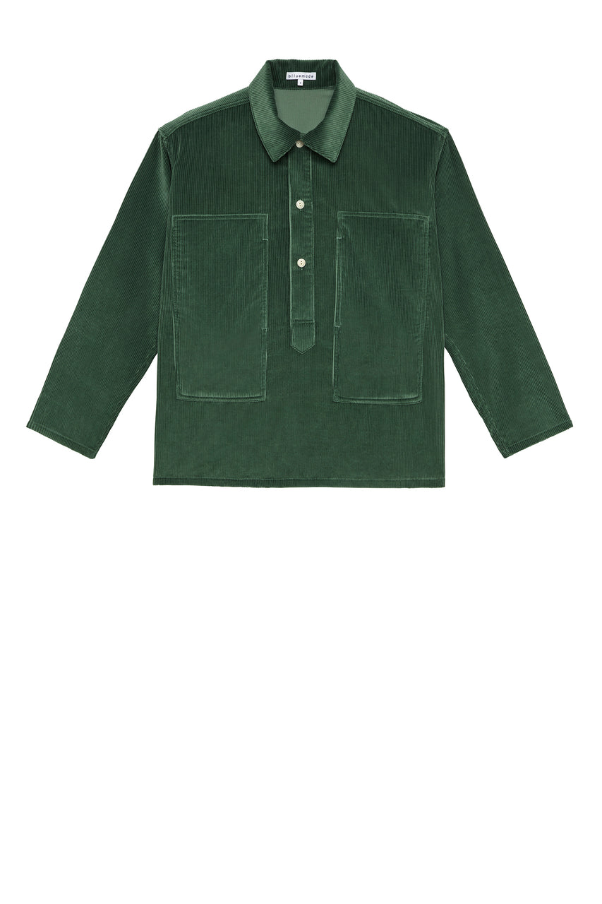 Naval pullover in Green Corduroy