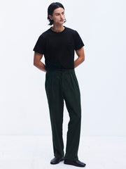 Double Pleat Pant in Glade Green Corduroy