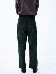 Double Pleat Pant in Glade Green Corduroy