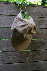 Cap in Beige Moyen Linen