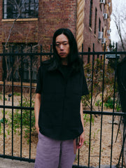 Linen Tee in Black