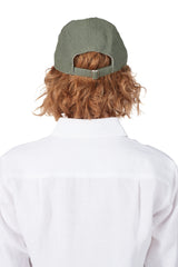 Cap in Olive Green Linen