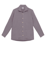 Jacket Shirt in Purple Linen