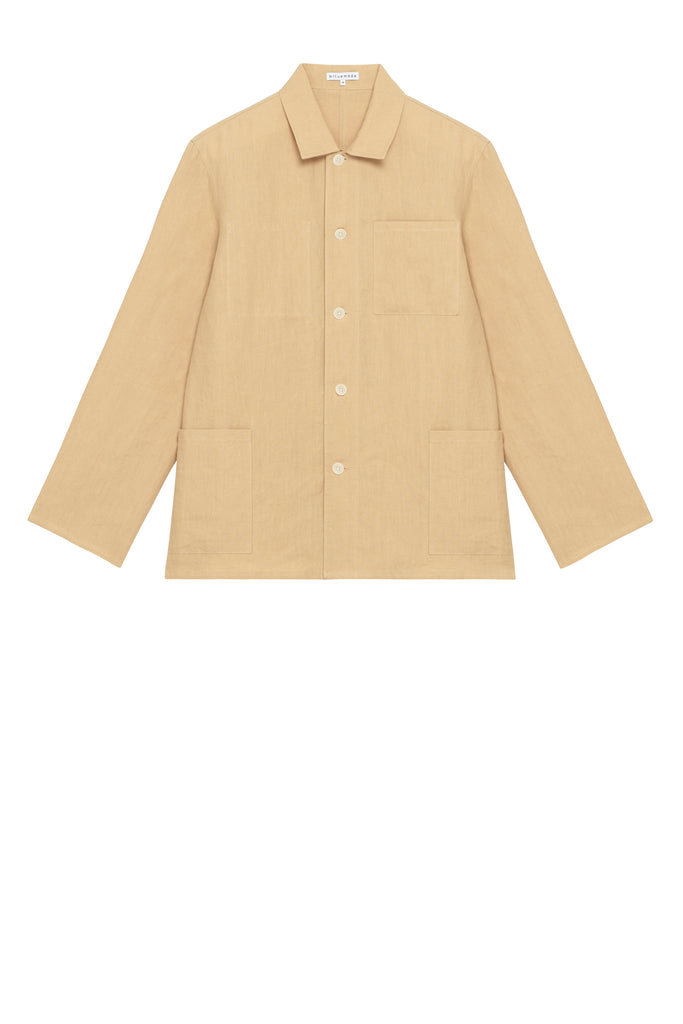 Chore Coat in Khaki Linen
