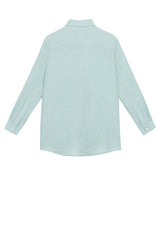Oversized Button Up in Sky Blue Linen