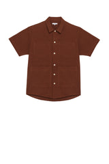 Noguchi Shirt in Leather Linen