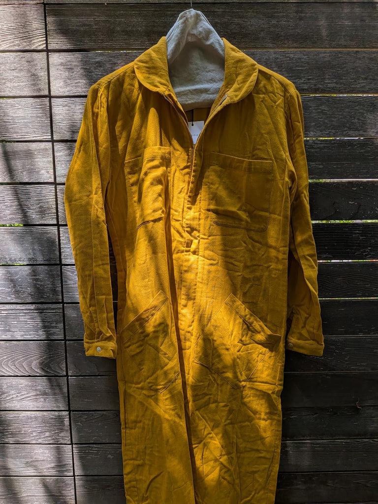 Coveralls in Turmeric Double Cloth Cotton Gauze