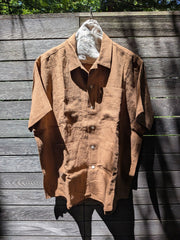 Noguchi Shirt in Cognac Linen