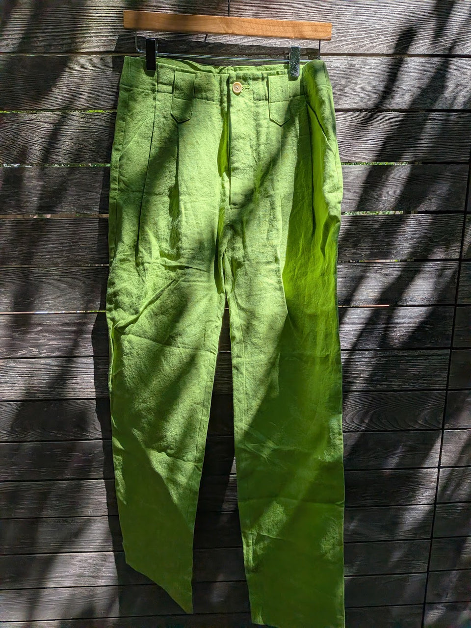 New Hollywood pant in Lime Green Linen