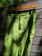 New Hollywood pant in Lime Green Linen