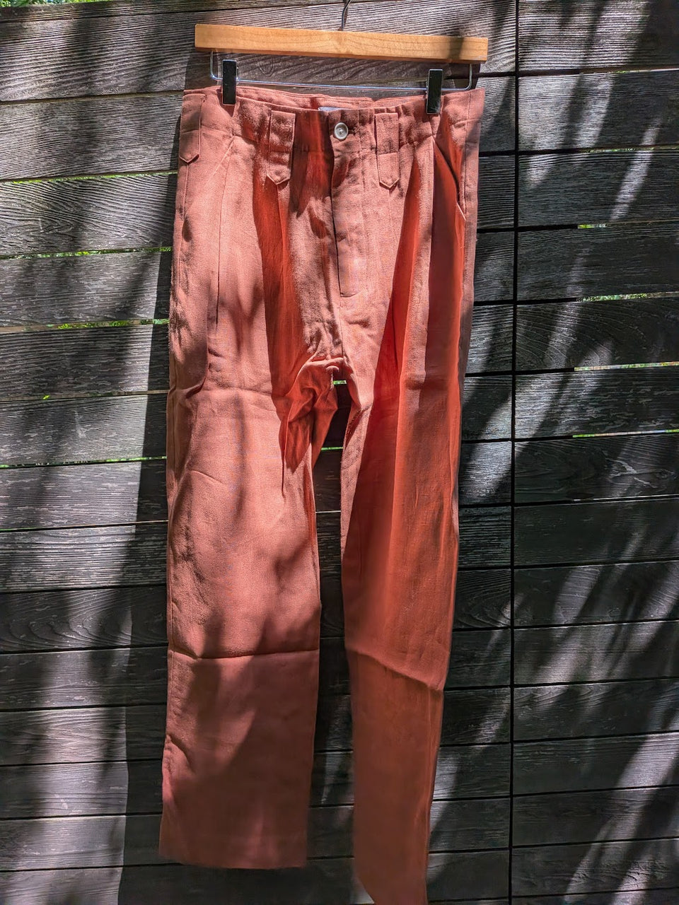New Hollywood pant in Terracotta Belgian Linen