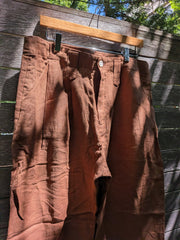 New Hollywood pant in Tobacco Belgian Linen