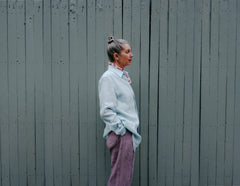 Oversized Button Up in Sky Blue Linen