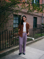 Noguchi Shirt in Leather Linen