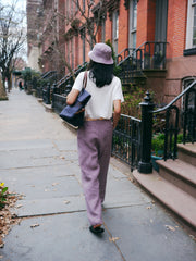 Double Pleat Pant in Koala Linen