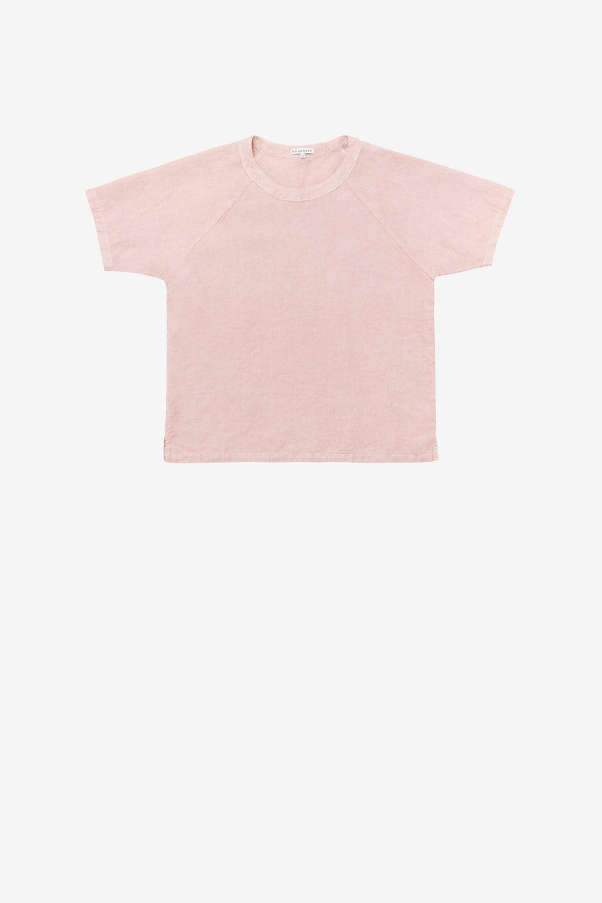 Linen raglan tee in Audrey Louise Reynolds pink
