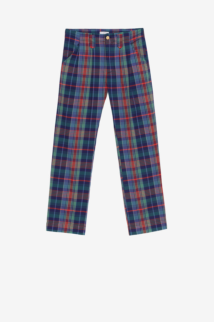 Hollywood pant in plaid cotton