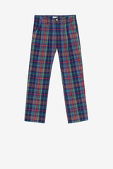 Hollywood pant in plaid cotton