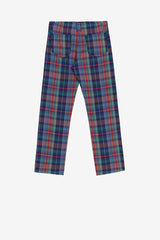 Hollywood pant in plaid cotton