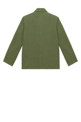 Chore Coat in Olive Green Linen