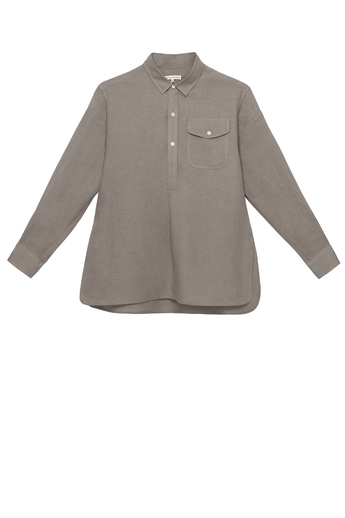 French Pullover in Lava Linen