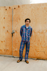 Hollywood pant in plaid cotton