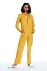 Coveralls in Turmeric Double Cloth Cotton Gauze