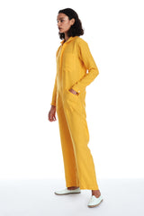 Coveralls in Turmeric Double Cloth Cotton Gauze