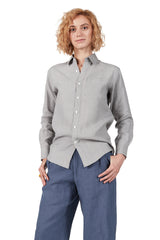Long-sleeve Button Up in Fog Linen