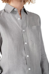 Long-sleeve Button Up in Fog Linen