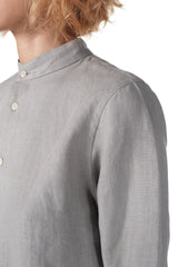Classic Monk Shirt in Fog Linen