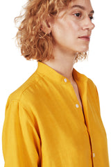 Tunic Dress in Yolk Linen