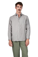 Long-sleeve Button Up in Fog Linen