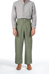 Sailor Pant in Olive Green Linen