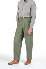 Sailor Pant in Olive Green Linen