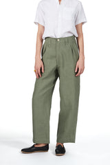 Sailor Pant in Olive Green Linen