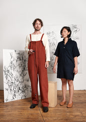 Long-Sleeved Tee in Yolk Linen