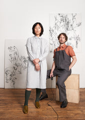Zipped Overall in Raisin Linen