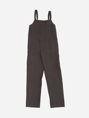 Zipped Overall in Raisin Linen