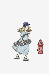 Smock dress in robins egg blue