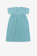 Smock dress in robins egg blue